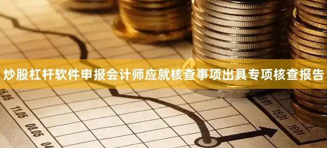 炒股杠杆软件申报会计师应就核查事项出具专项核查报告