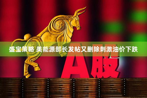 盛宝策略 美能源部长发帖又删除刺激油价下跌