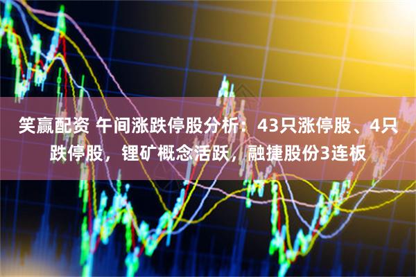 笑赢配资 午间涨跌停股分析：43只涨停股、4只跌停股，锂矿概念活跃，融捷股份3连板